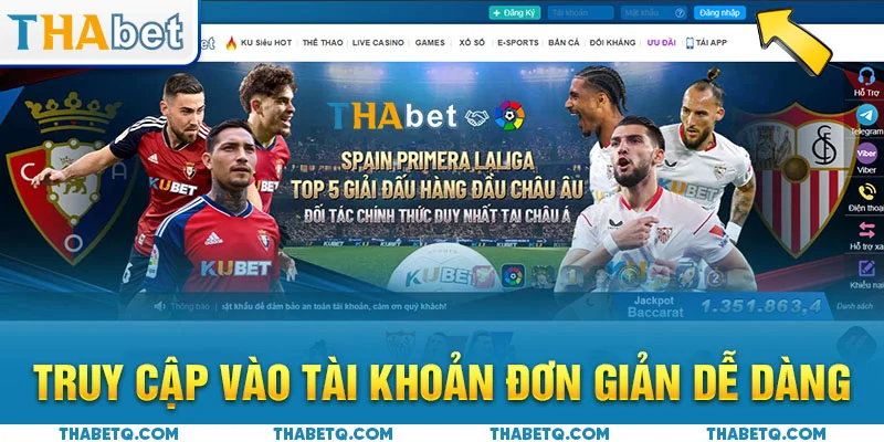 đăng nhập thabet dễ dàng